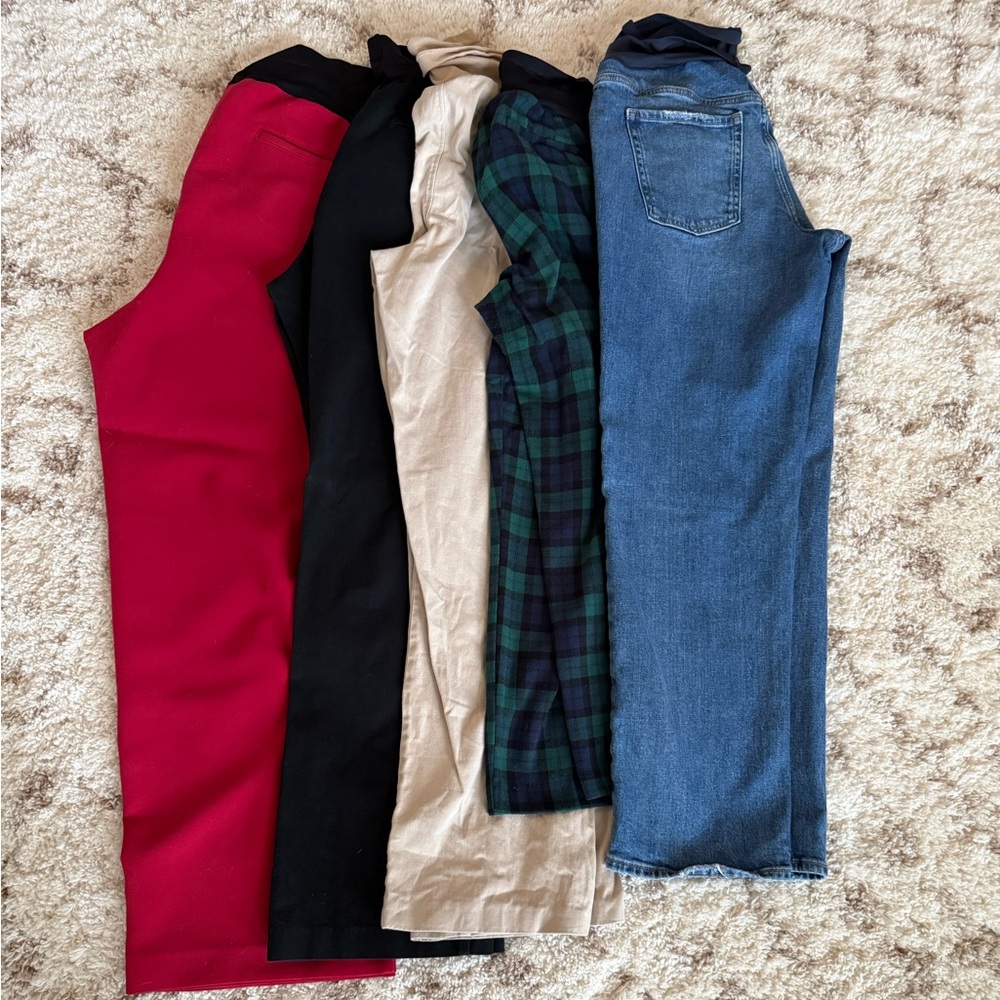 Old Navy Haul - 5 pair of Maternity bottoms! Jeans, Khakis, dress pants!